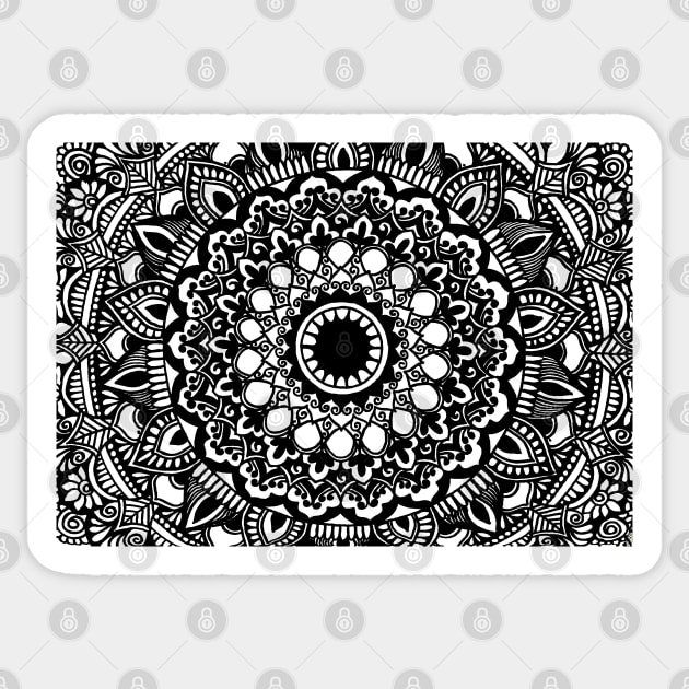 Classic Mandala Sticker by designsbygulmohar